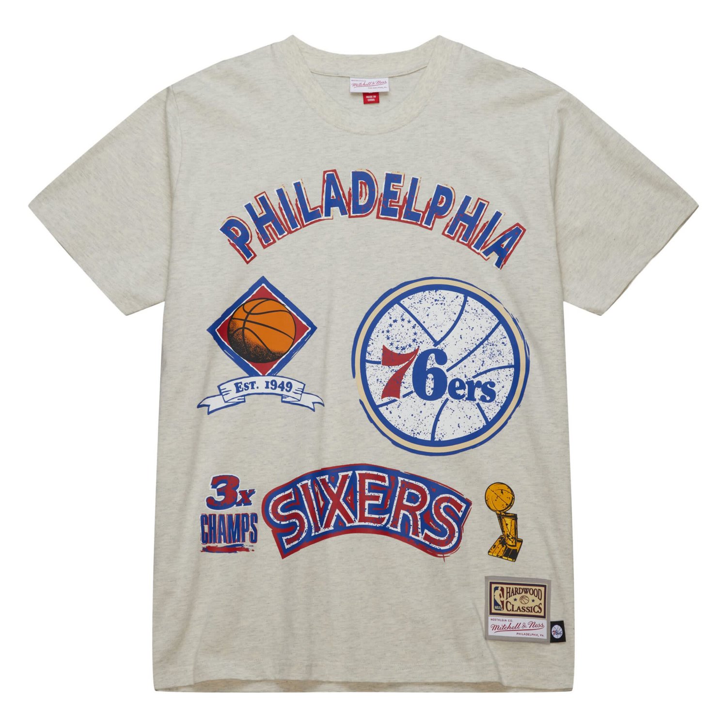 Mitchell  Ness Philadelphia 76ers Hardwood Classics Legacy Defined Retro Championship T-Shirt                                    - view number 2