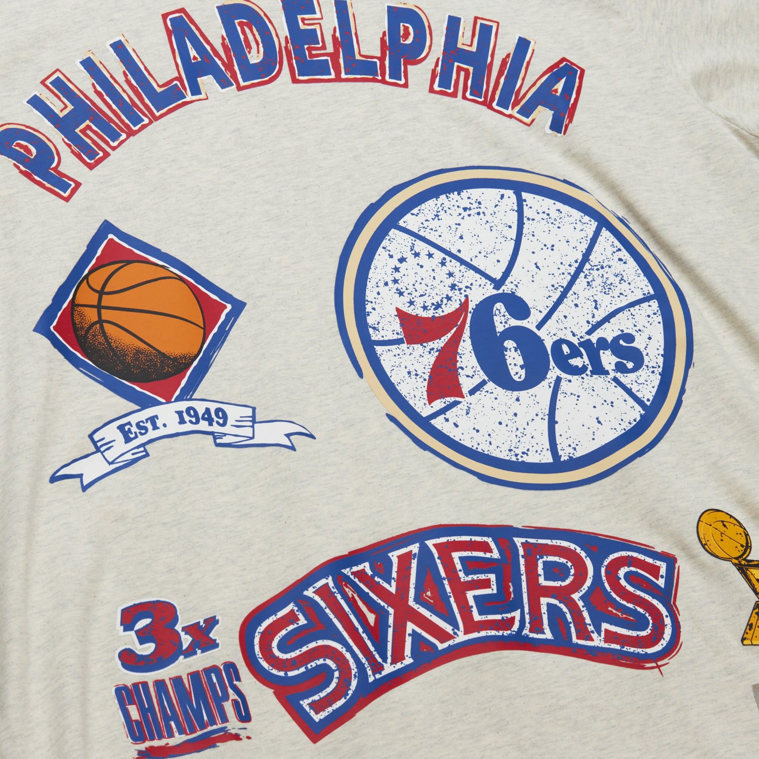 Mitchell  Ness Philadelphia 76ers Hardwood Classics Legacy Defined Retro Championship T-Shirt                                    - view number 4