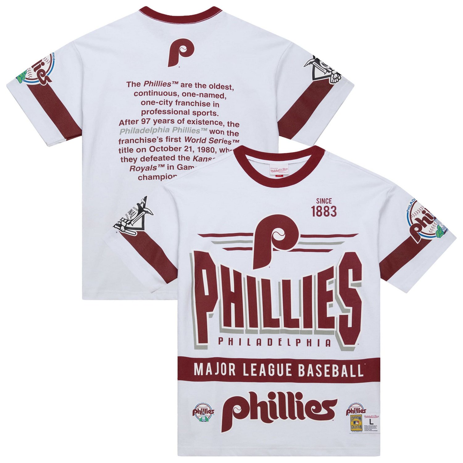 Mitchell  Ness Philadelphia Phillies Cooperstown Collection Team Origins Premium T-Shirt