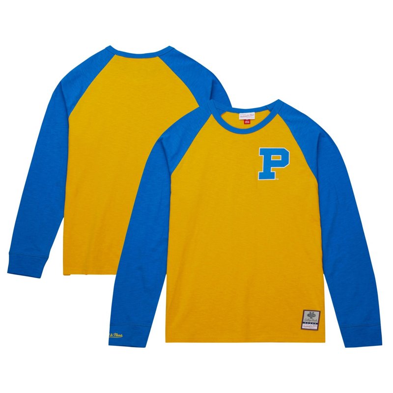 Mitchell Ness Pitt Panthers Legendary Slub Raglan Long Sleeve T-Shirt-image