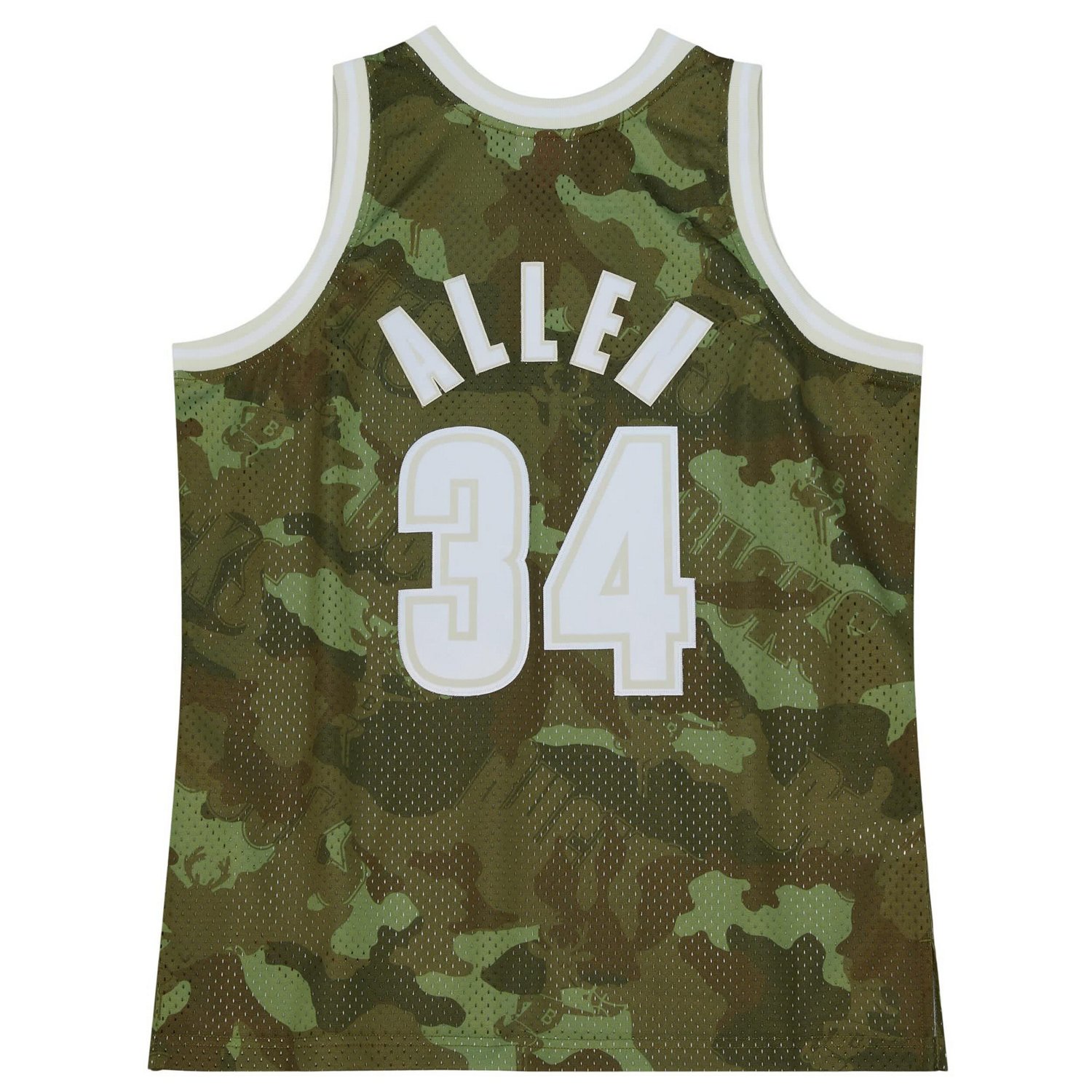 Mitchell  Ness Ray Allen Milwaukee Bucks Hardwood Classics 2000 01 Ghost Swingman Jersey - view number 3