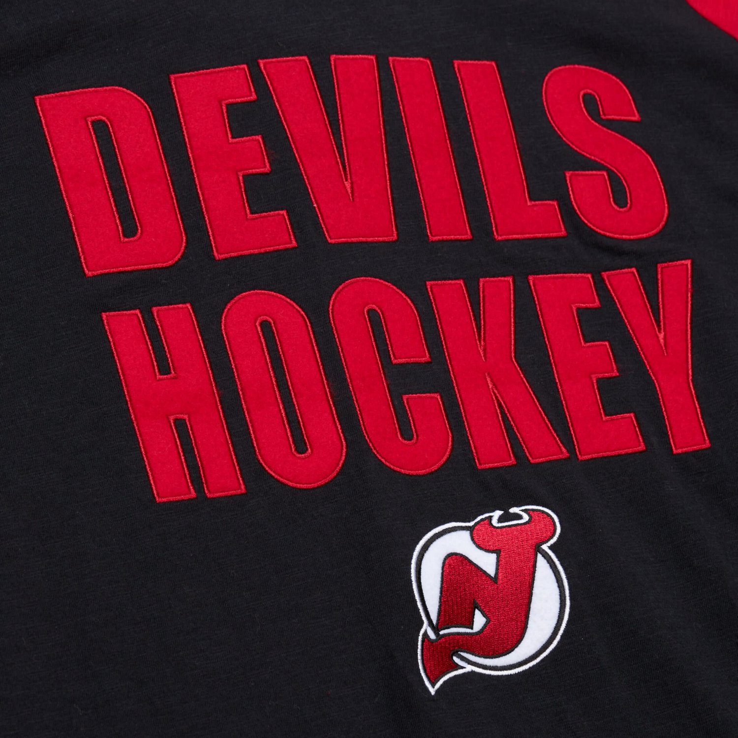 Mitchell  Ness Red New Jersey Devils Legendary Slub Raglan Long Sleeve T-Shirt - view number 3