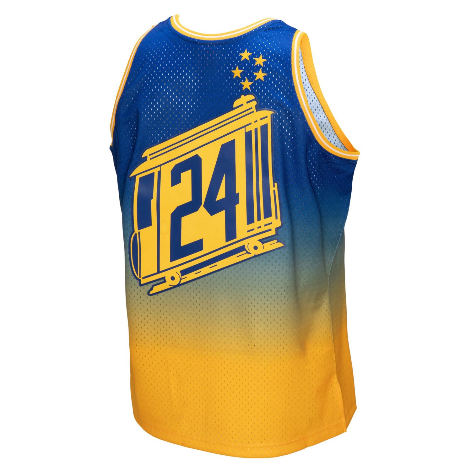 Mitchell  Ness Rick Barry Royal San Francisco Warriors 1966 67 Hardwood Classics Fadeaway Swingman Player Jersey