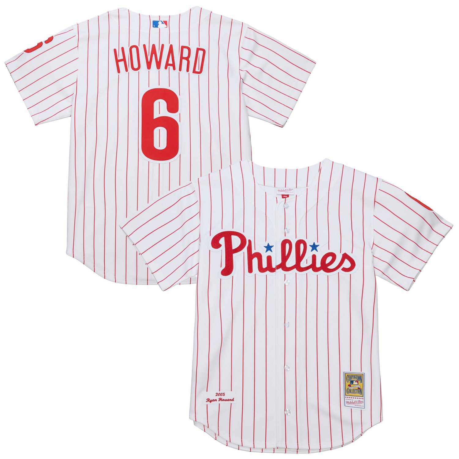 Mitchell  Ness Ryan Howard Philadelphia Phillies Cooperstown Collection Authentic Jersey - view number 1