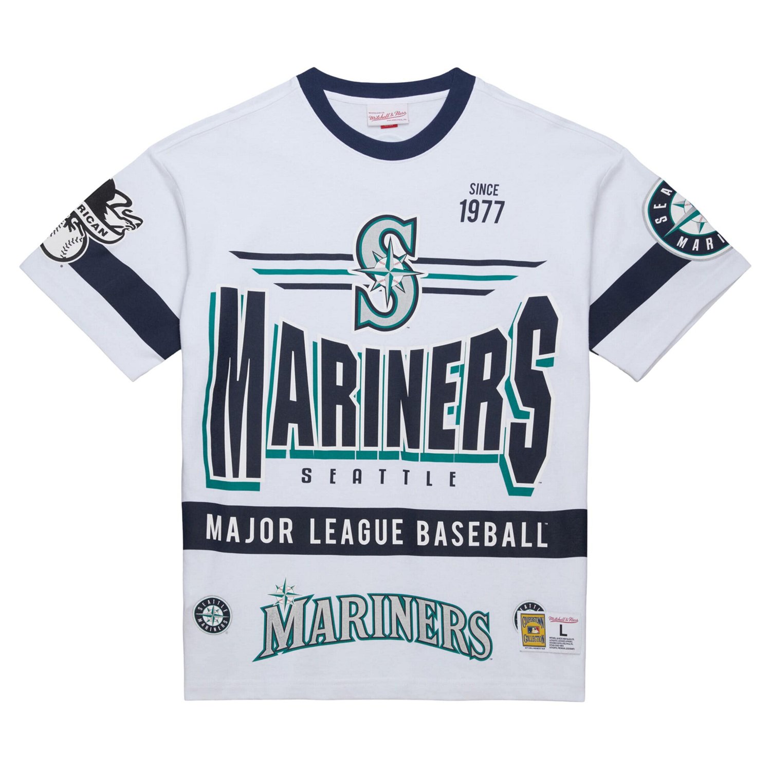 Mitchell  Ness Seattle Mariners Cooperstown Collection Team Origins Premium T-Shirt - view number 2