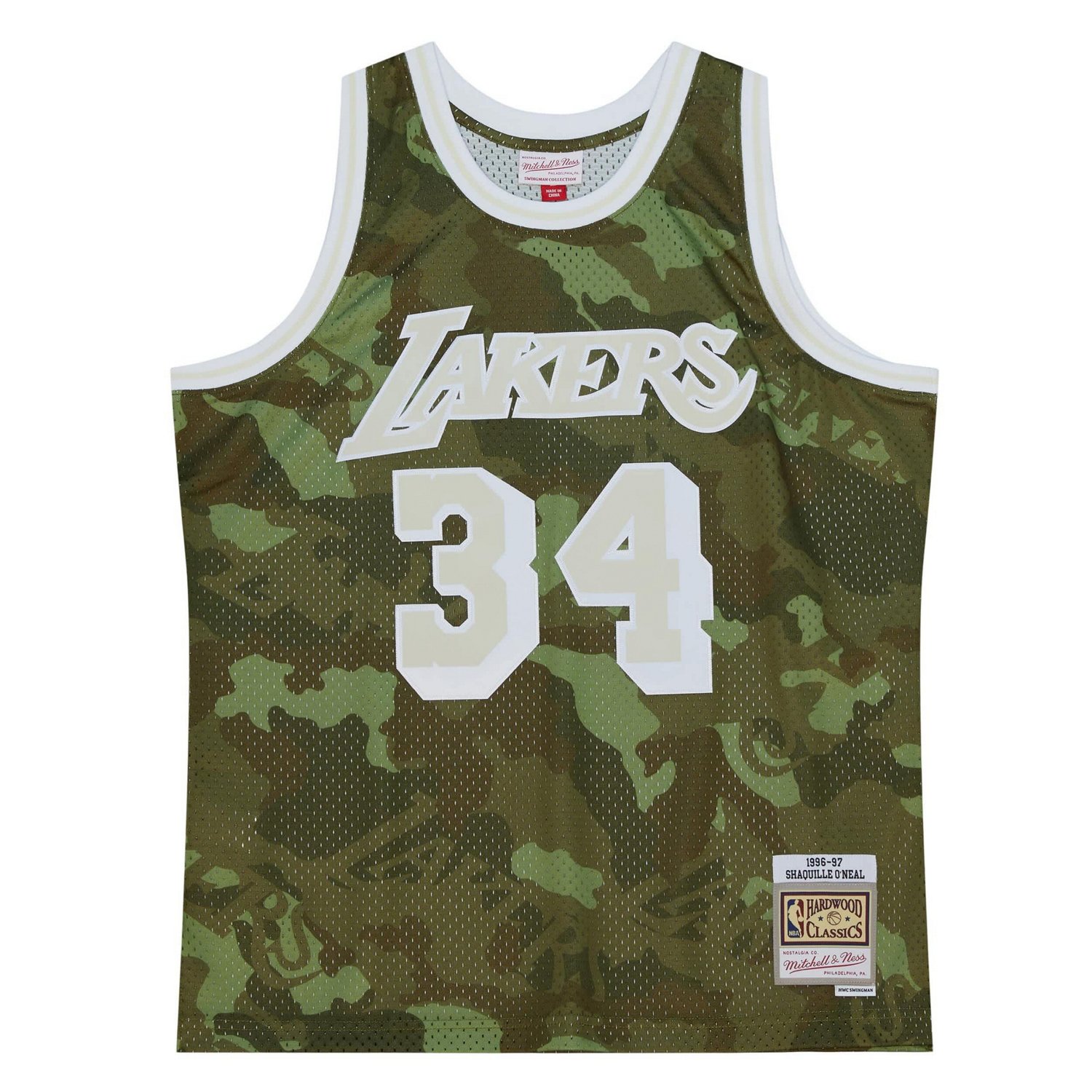 Mitchell  Ness Shaquille O'Neal Los Angeles Lakers Hardwood Classics 1996 97 Ghost Swingman Jersey                               - view number 2