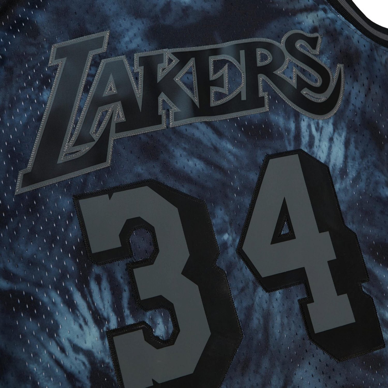Mitchell  Ness Shaquille O'Neal Los Angeles Lakers Hardwood Classics 1996 97 Tie-Dye Swingman Jersey                             - view number 4