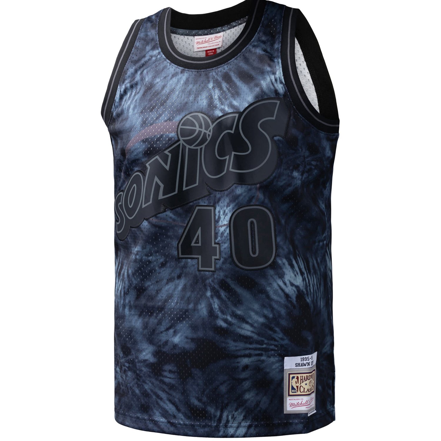 Mitchell  Ness Shawn Kemp Seattle SuperSonics Hardwood Classics 1995 96 Tie-Dye Swingman Jersey