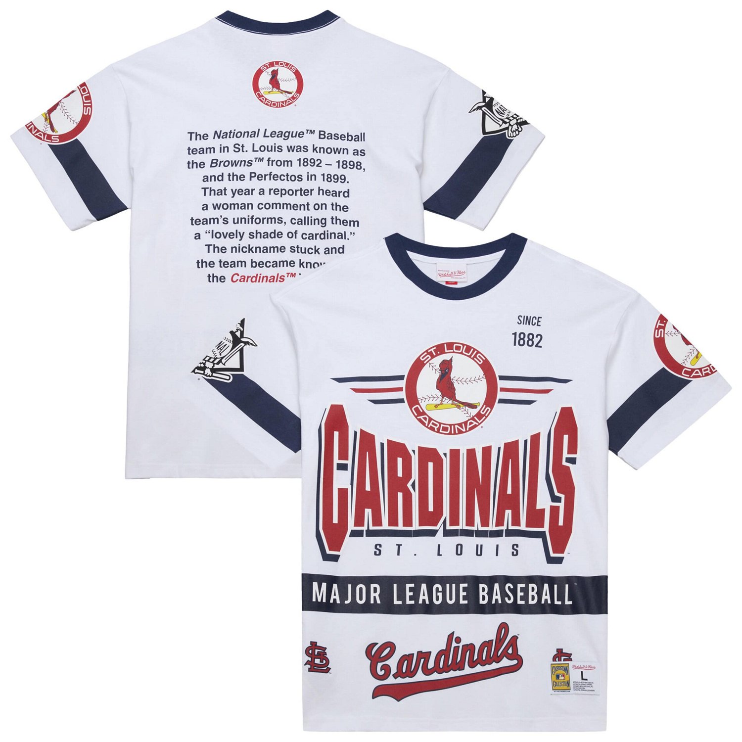 Mitchell  Ness St Louis Cardinals Cooperstown Collection Team Origins Premium T-Shirt