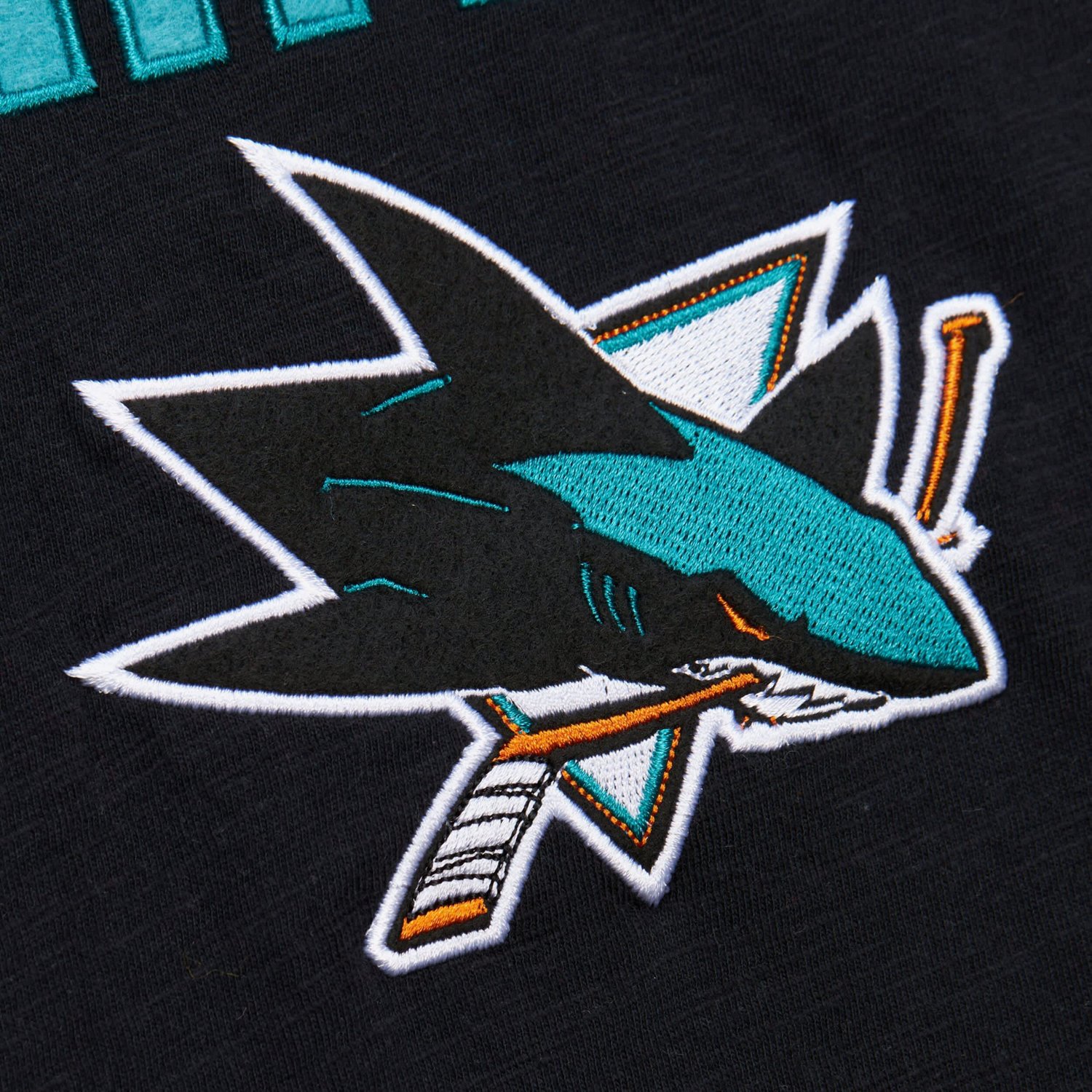 Mitchell  Ness Teal San Jose Sharks Legendary Slub Raglan Long Sleeve T-Shirt                                                    - view number 4