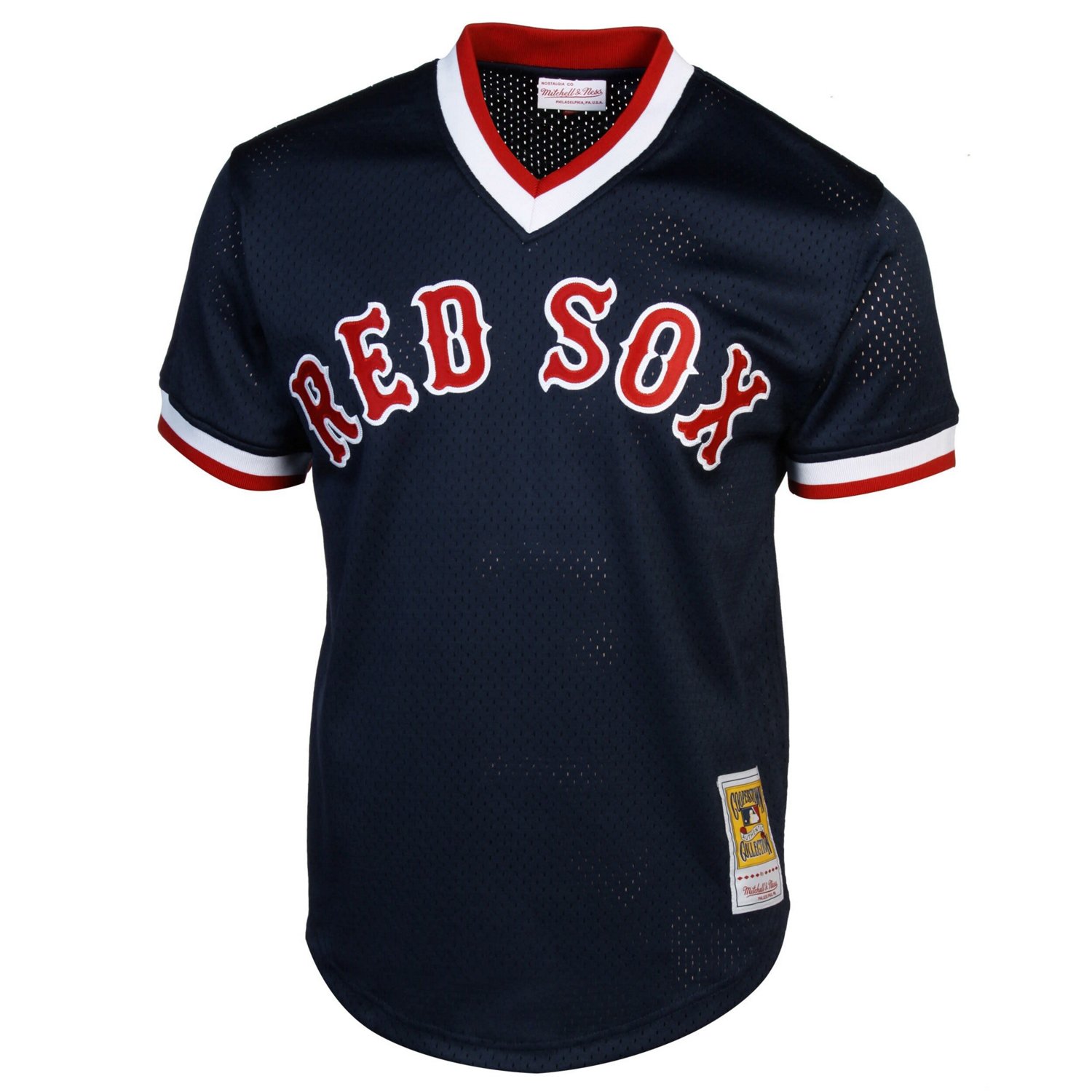Mitchell  Ness Ted Williams Boston Sox 1990 Authentic Cooperstown Collection Batting Practice Jersey - Blue - view number 2