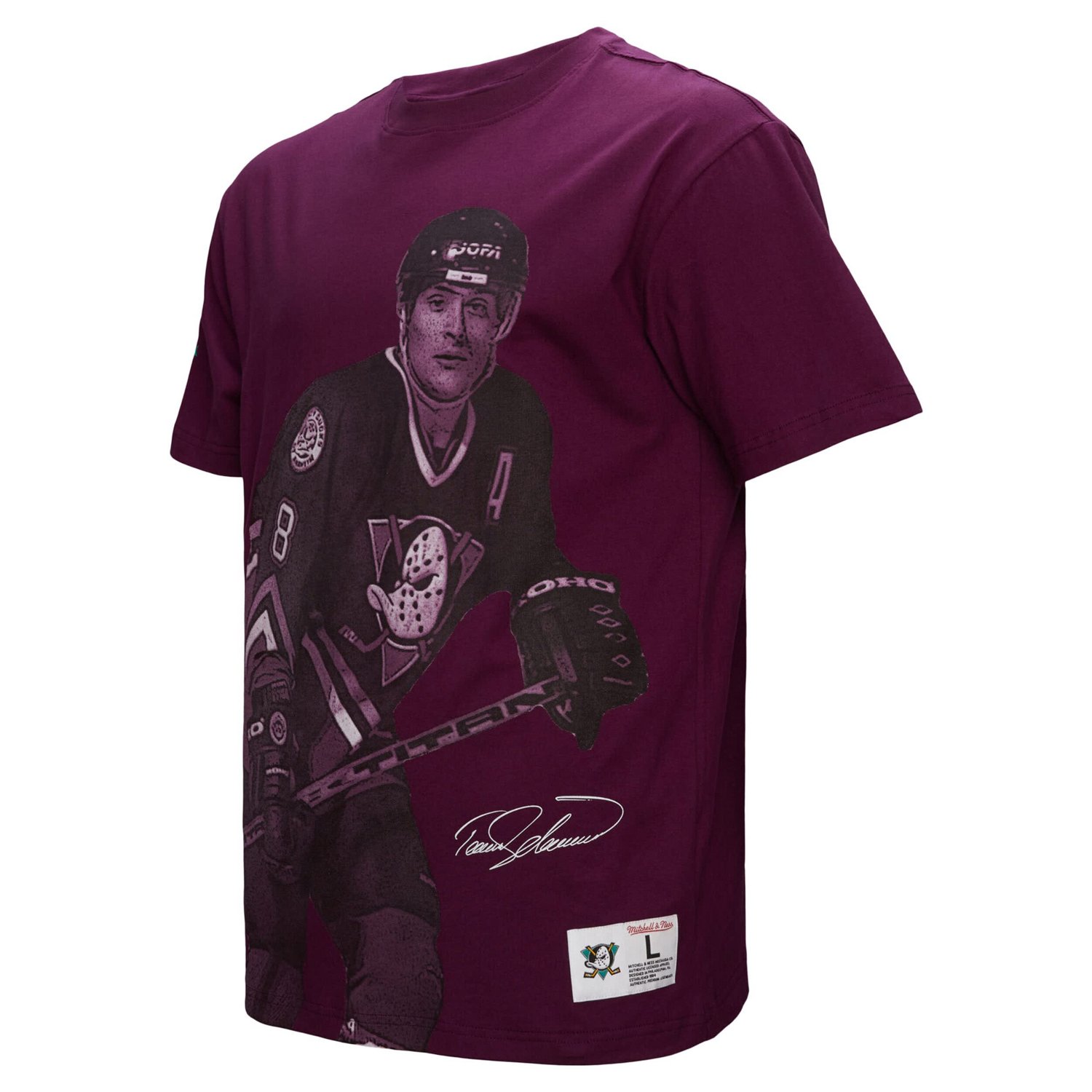 Mitchell  Ness Teemu Selanne Anaheim Ducks Ultimate Player Vintage Logo T-Shirt                                                  - view number 2