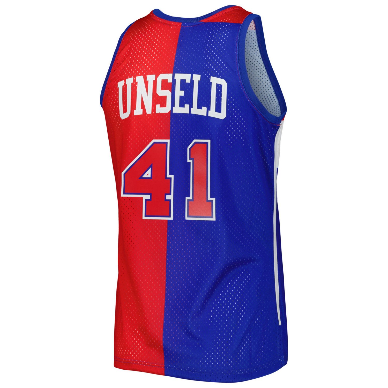 Mitchell  Ness Wes Unseld Red Washington Bullets Hardwood Classics 1977 78 Split Swingman Jersey
