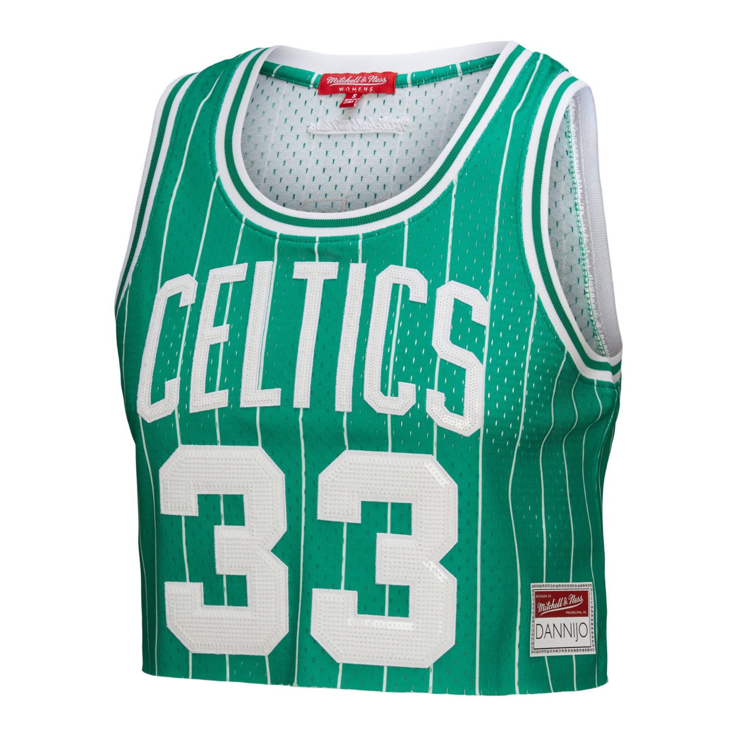 Mitchell  Ness x DANNIJO Larry Bird Kelly Boston Celtics Fashion Cropped Basketball Jersey - view number 2