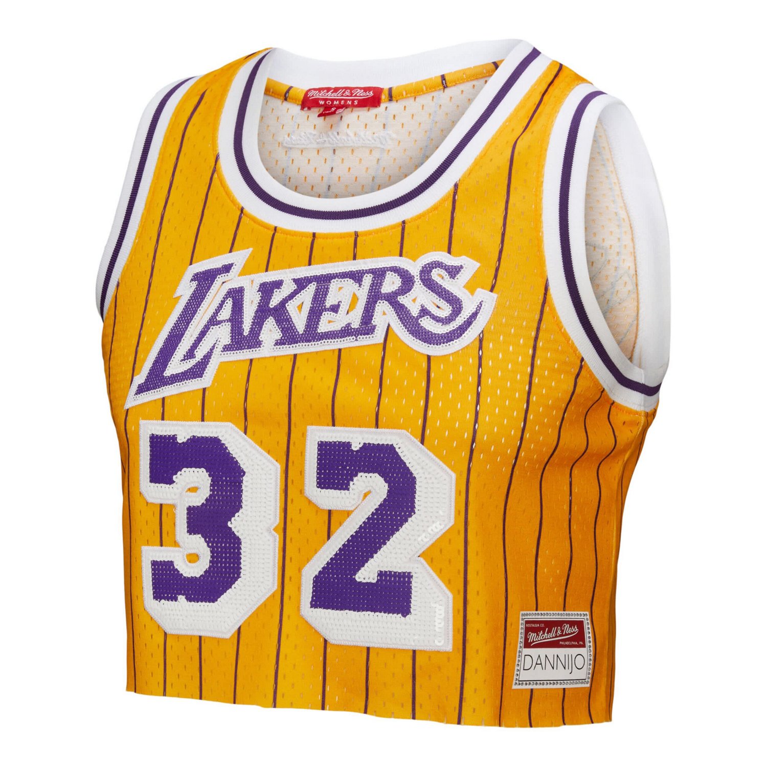 Mitchell  Ness x DANNIJO Magic Johnson Los Angeles Lakers Fashion Cropped Basketball Jersey - view number 2