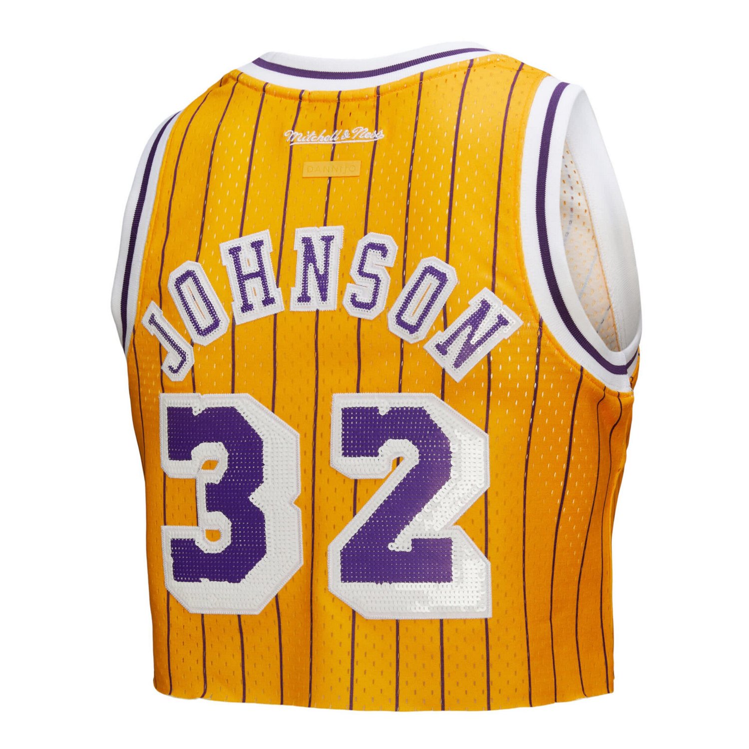 Mitchell  Ness x DANNIJO Magic Johnson Los Angeles Lakers Fashion Cropped Basketball Jersey - view number 3