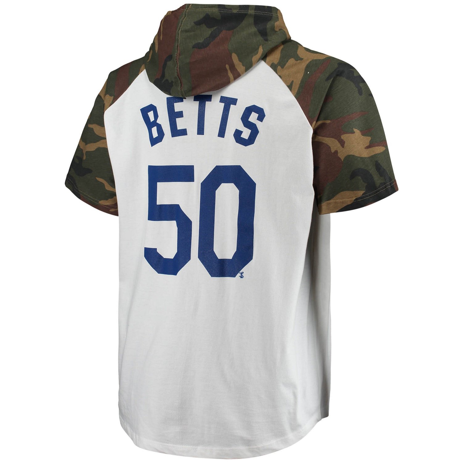 Mookie Betts Camo Los Angeles Dodgers Player Big  Tall Raglan Hoodie T-Shirt                                                     - view number 3