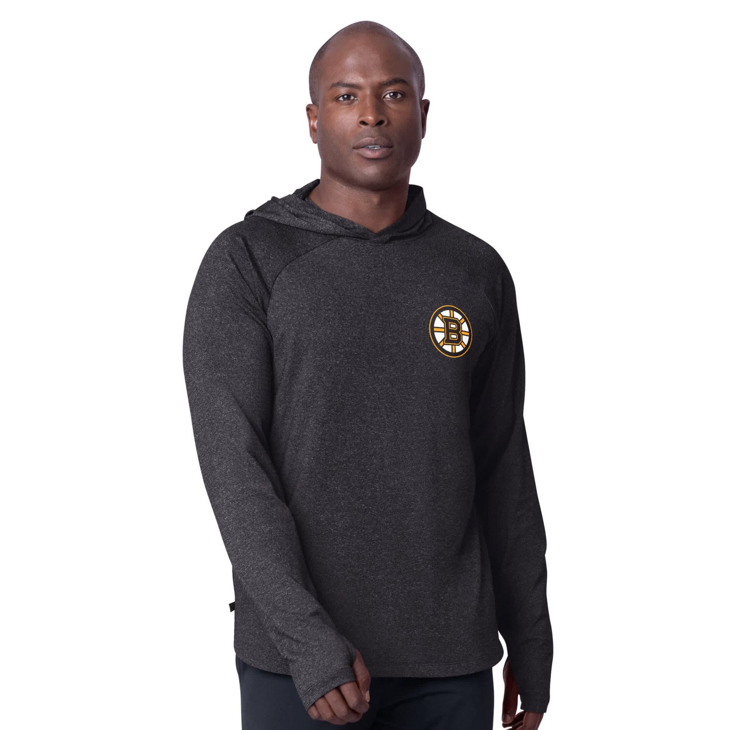 MSX by Michael Strahan Boston Bruins Fast Track Raglan Long Sleeve Hoodie T-Shirt