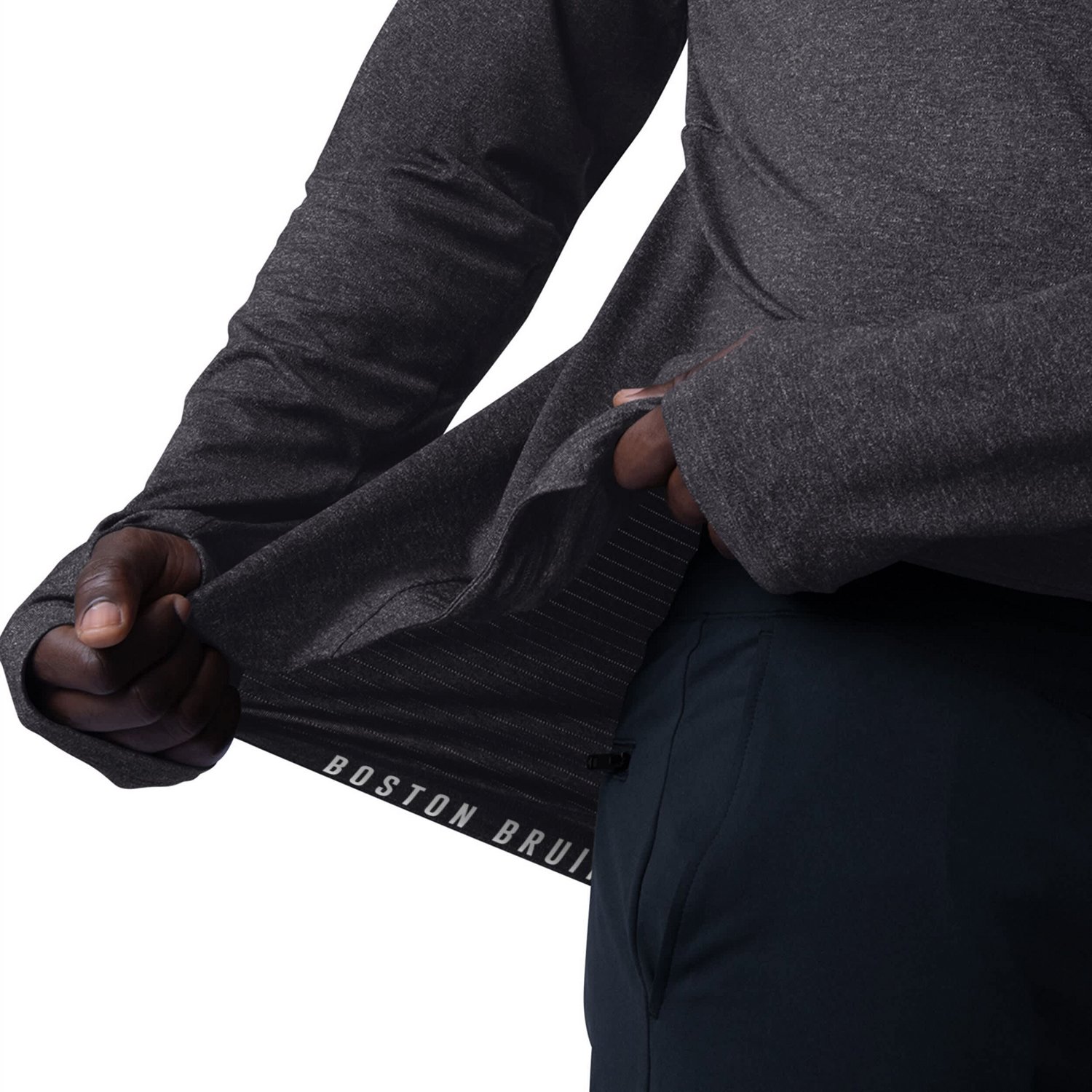 MSX by Michael Strahan Boston Bruins Fast Track Raglan Long Sleeve Hoodie T-Shirt