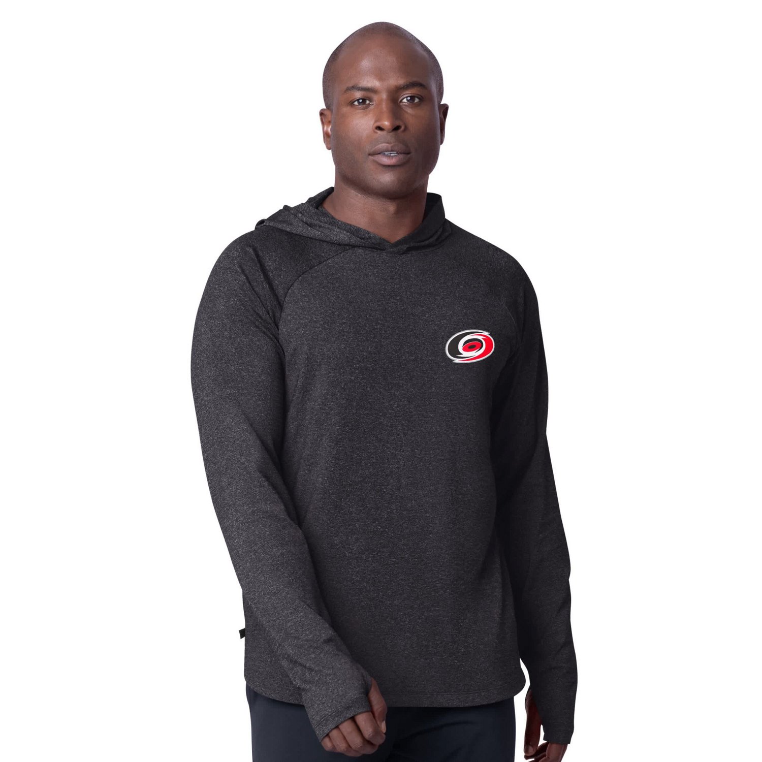 MSX by Michael Strahan Carolina Hurricanes Fast Track Raglan Long Sleeve Hoodie T-Shirt