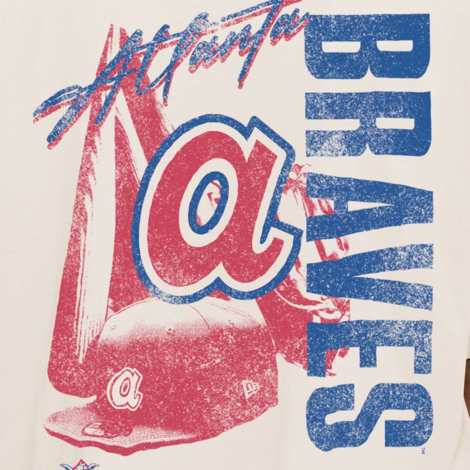 New Era Atlanta Braves Cooperstown Collection Oversized Throwback Distressed T-Shirt - view number 4