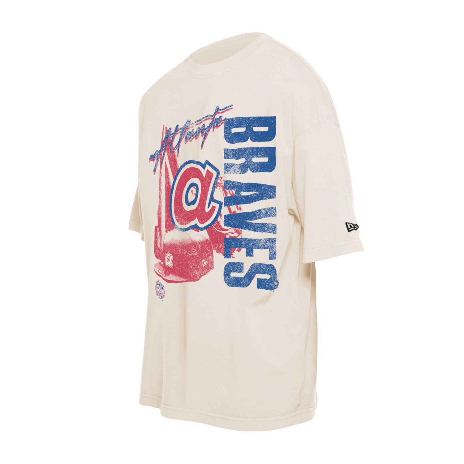 New Era Atlanta Braves Cooperstown Collection Oversized Throwback Distressed T-Shirt - view number 2