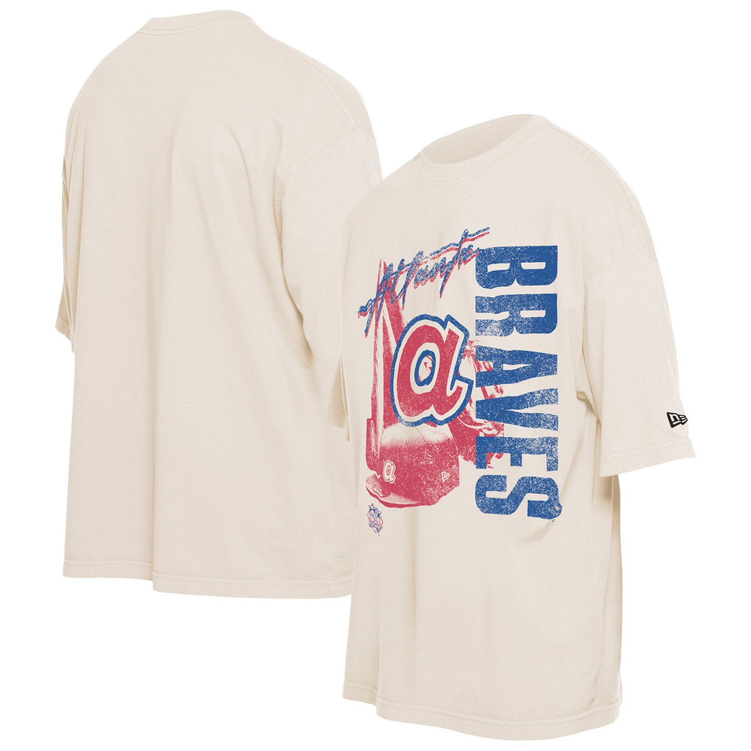 New Era Atlanta Braves Cooperstown Collection Oversized Throwback Distressed T-Shirt - view number 1