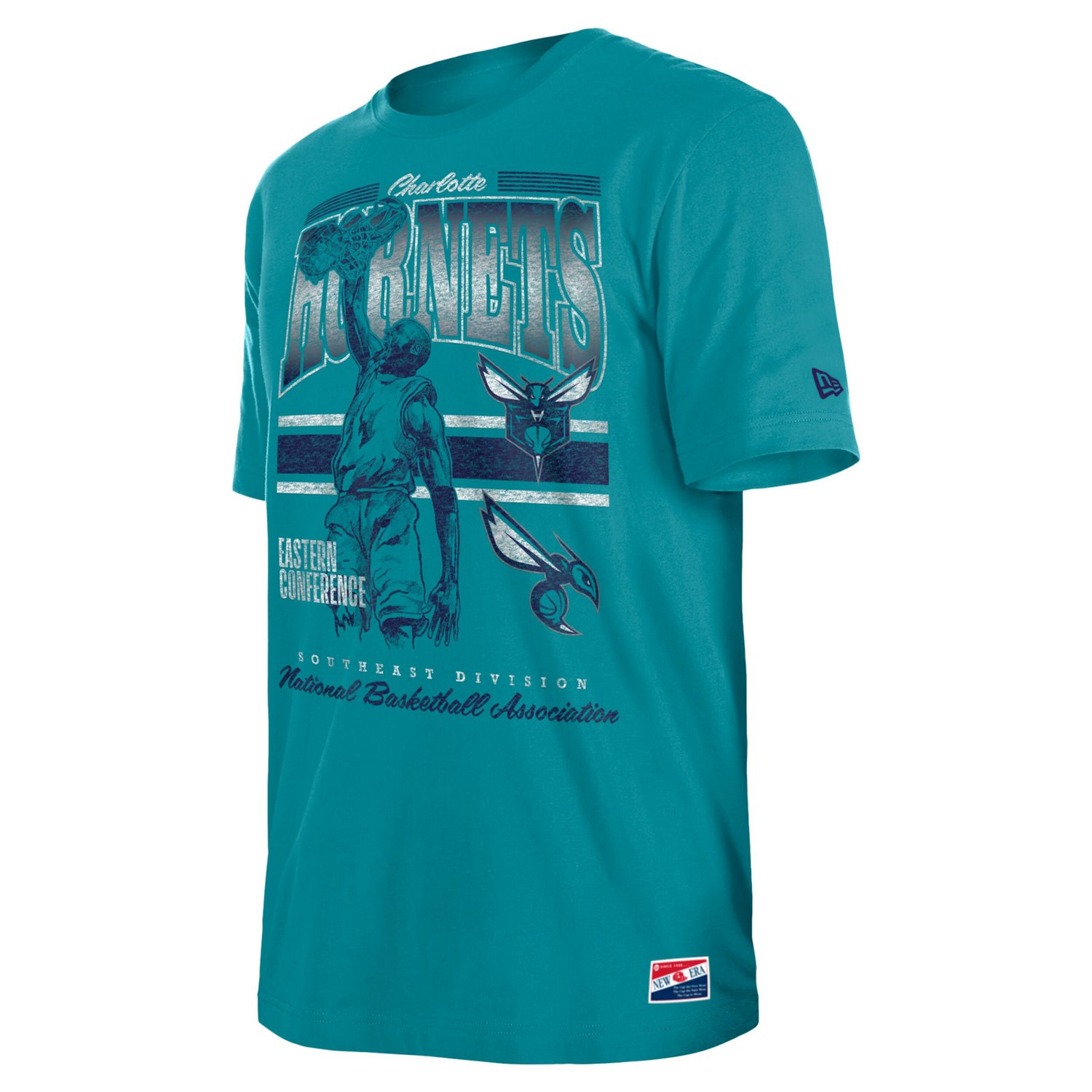 New Era Charlotte Hornets Enzyme Wash Oversized T-Shirt                                                                          - view number 2