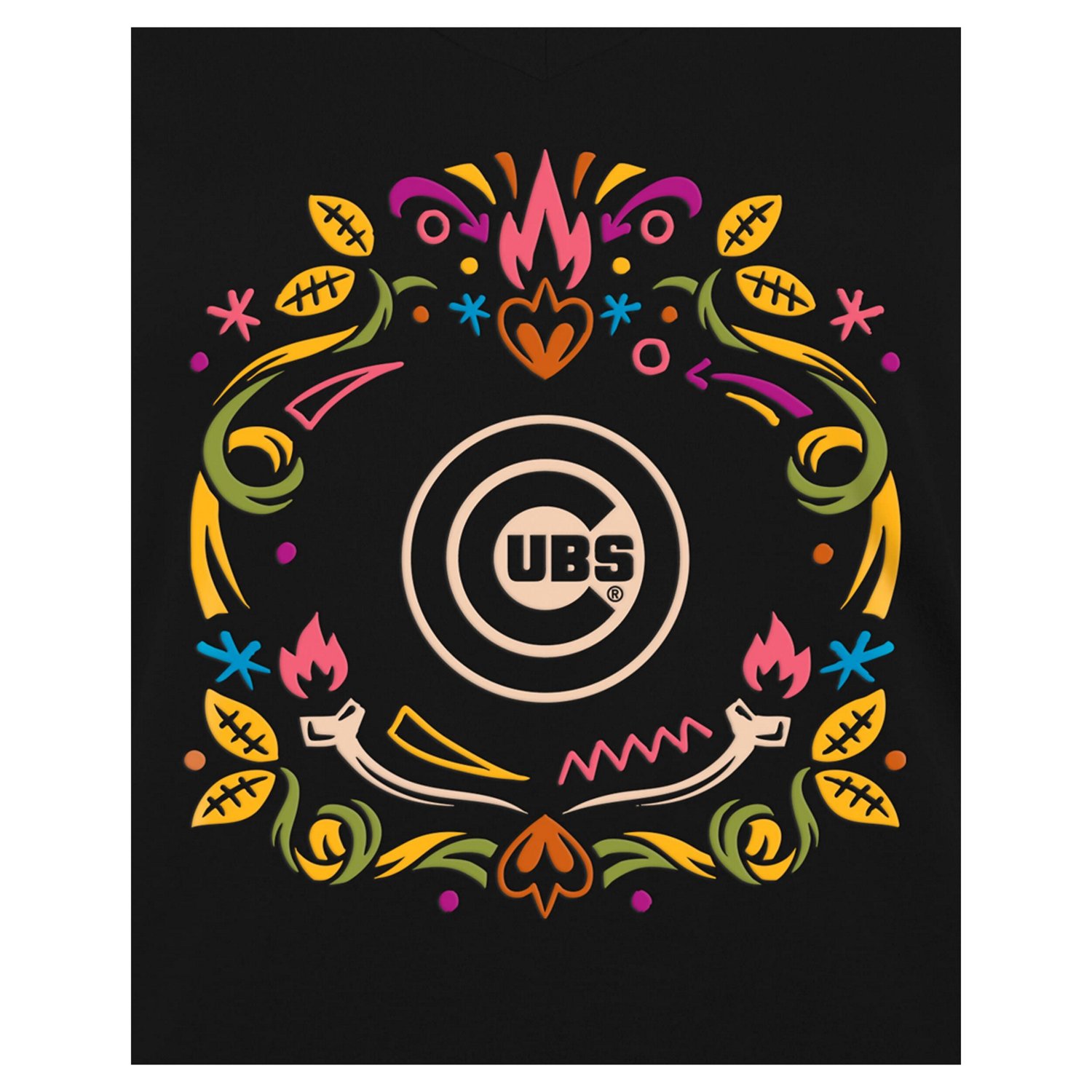 New Era Chicago Cubs Da de los Muertos V-Neck T-Shirt - view number 4