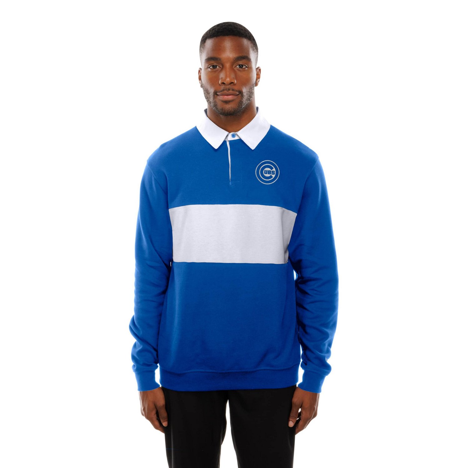 New Era Chicago Cubs Throwback Prep Colorblock Rugby Polo - view number 4