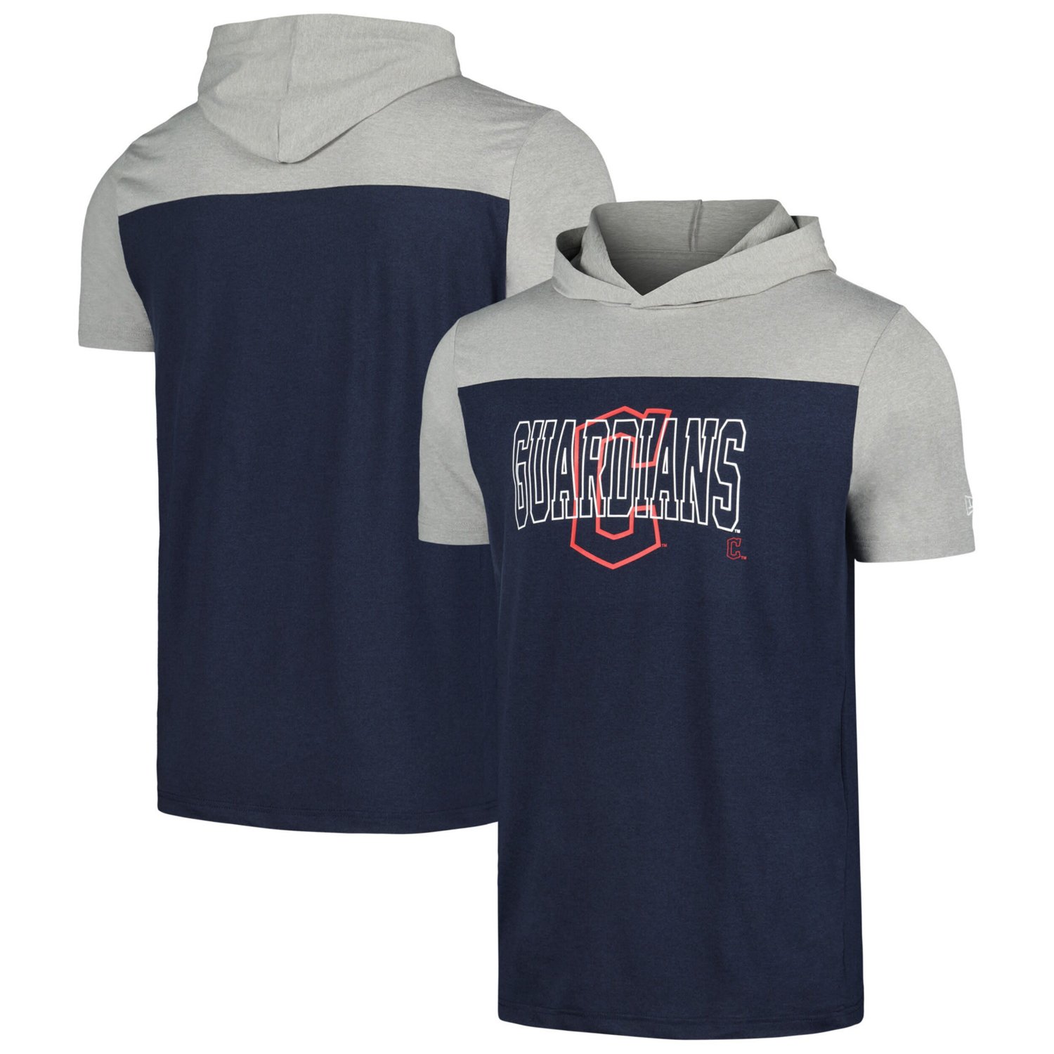 New Era Cleveland Guardians Active Brushed Hoodie T-Shirt                                                                       