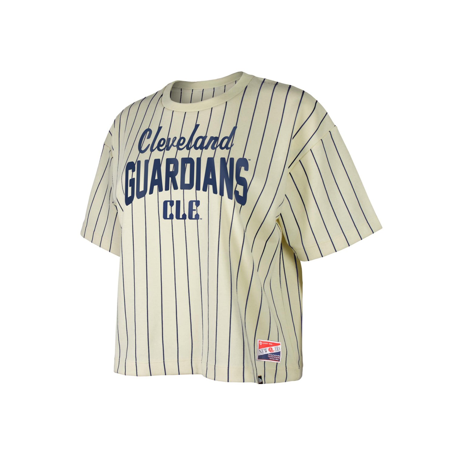 New Era Cleveland Guardians City Connect Multiplier Pinstripe Cropped T-Shirt - view number 2