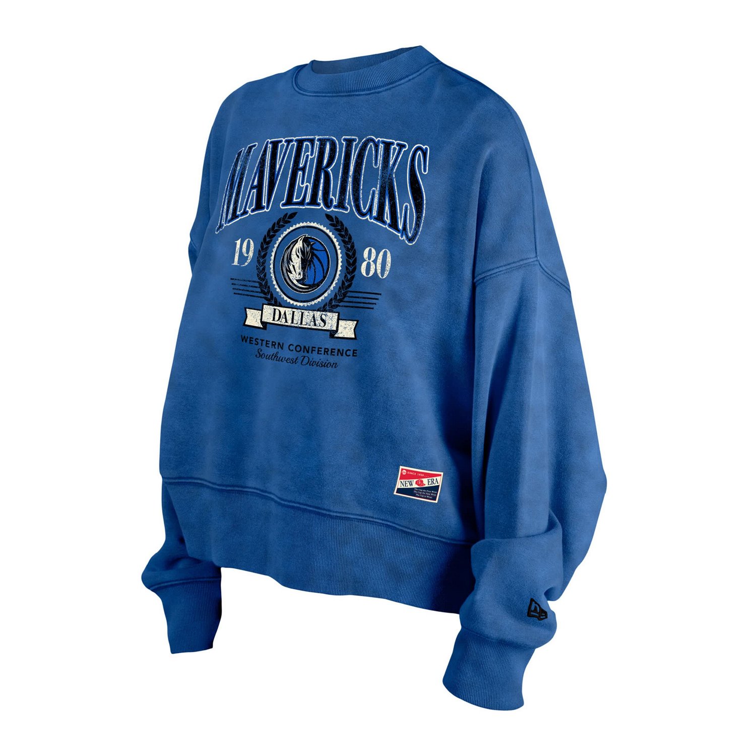 New Era Dallas Mavericks Hardwood Classics Enzyme Wash Oversized Boxy Pullover Sweatshirt                                        - view number 2