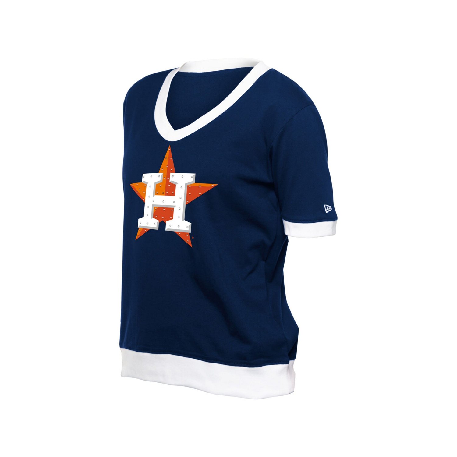 New Era Houston Astros Game Day Rhinestone V-Neck T-Shirt                                                                        - view number 2