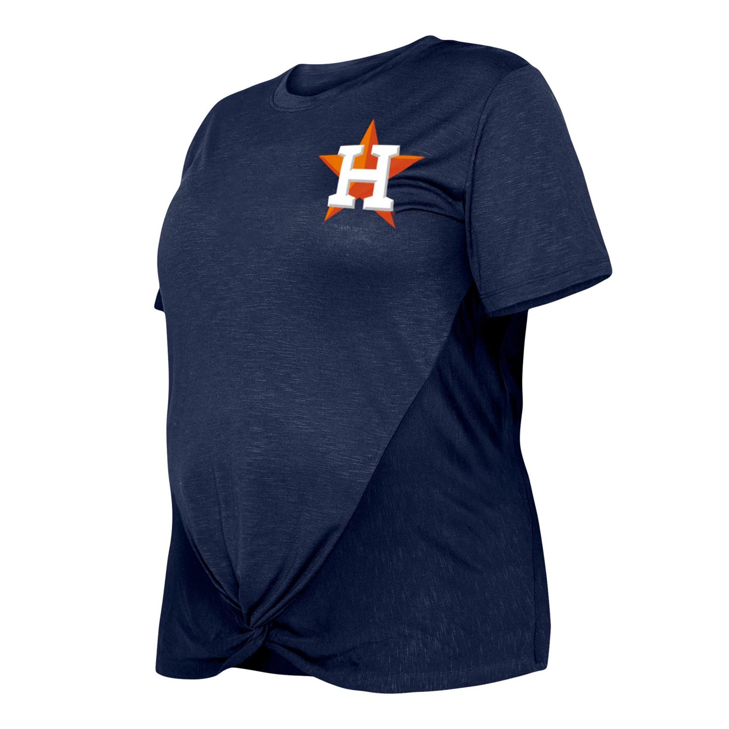New Era Houston Astros Plus Two-Hit Front Knot T-Shirt