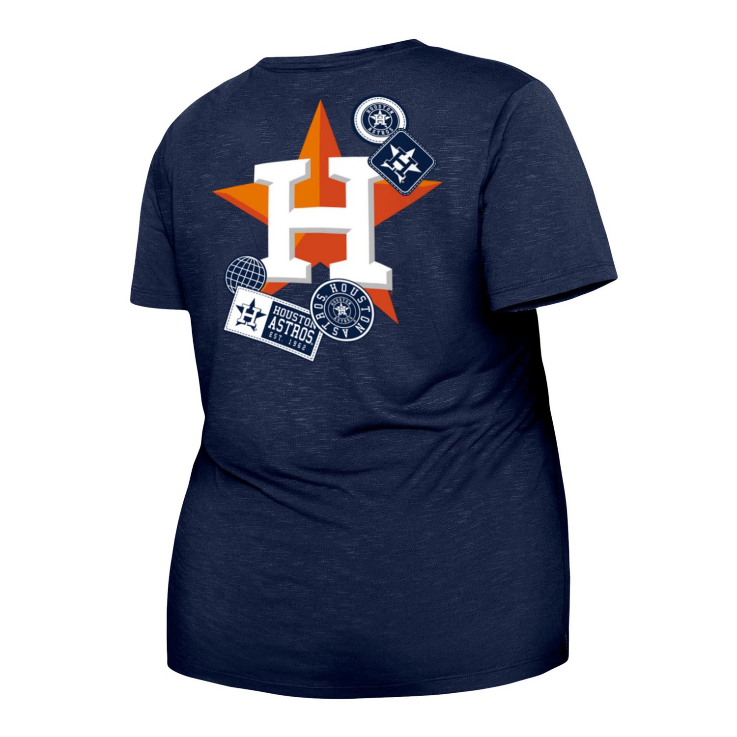 New Era Houston Astros Plus Size Two-Hit Front Knot T-Shirt - view number 3