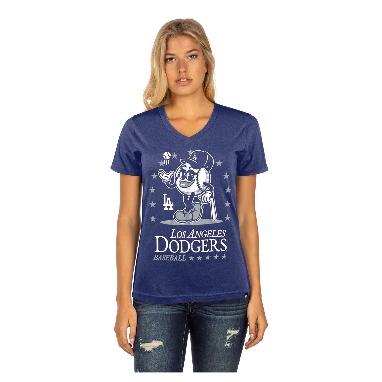 New Era Los Angeles Dodgers Little Miss 2 V-Neck T-Shirt - view number 4
