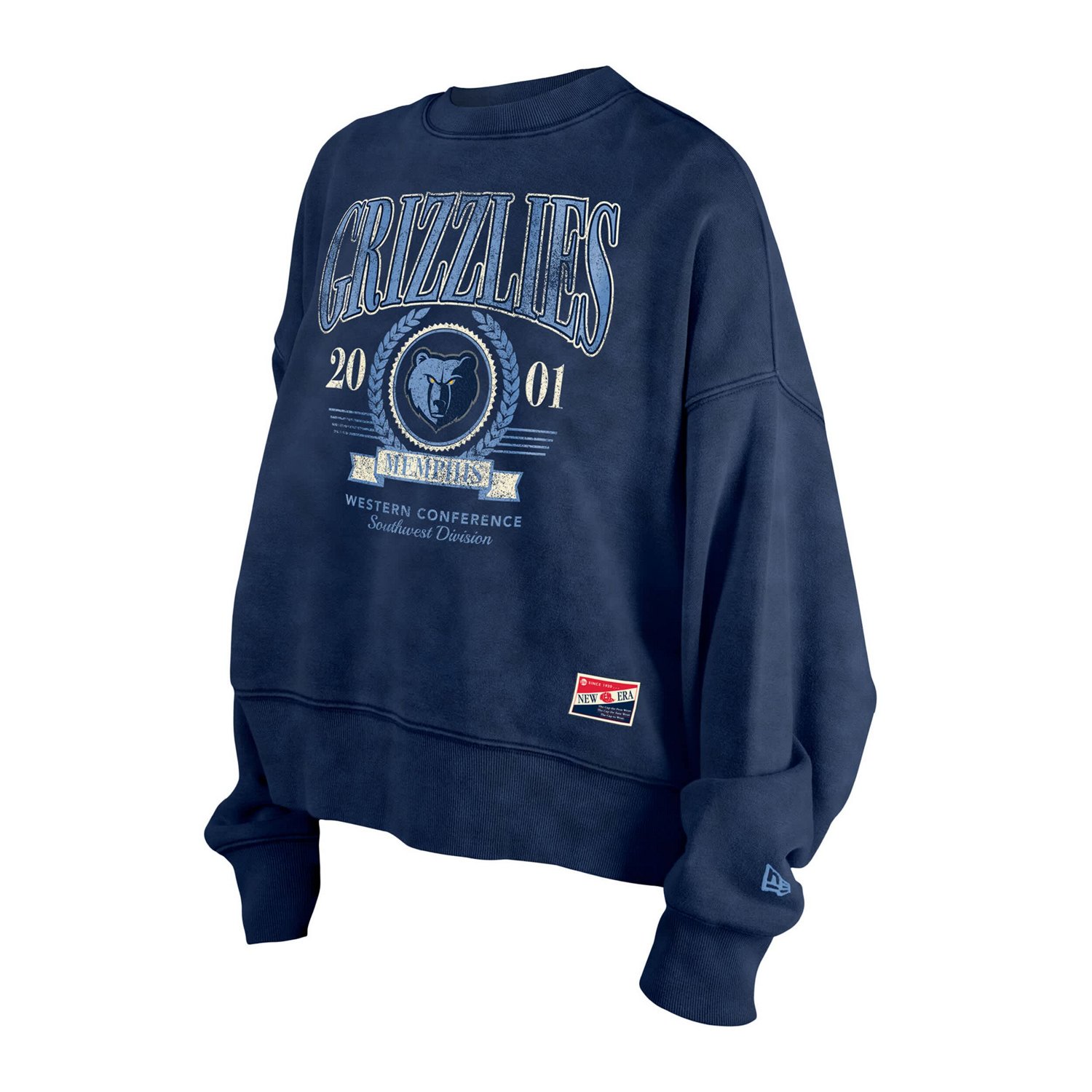 New Era Memphis Grizzlies Hardwood Classics Enzyme Wash Oversized Boxy Pullover Sweatshirt                                       - view number 2