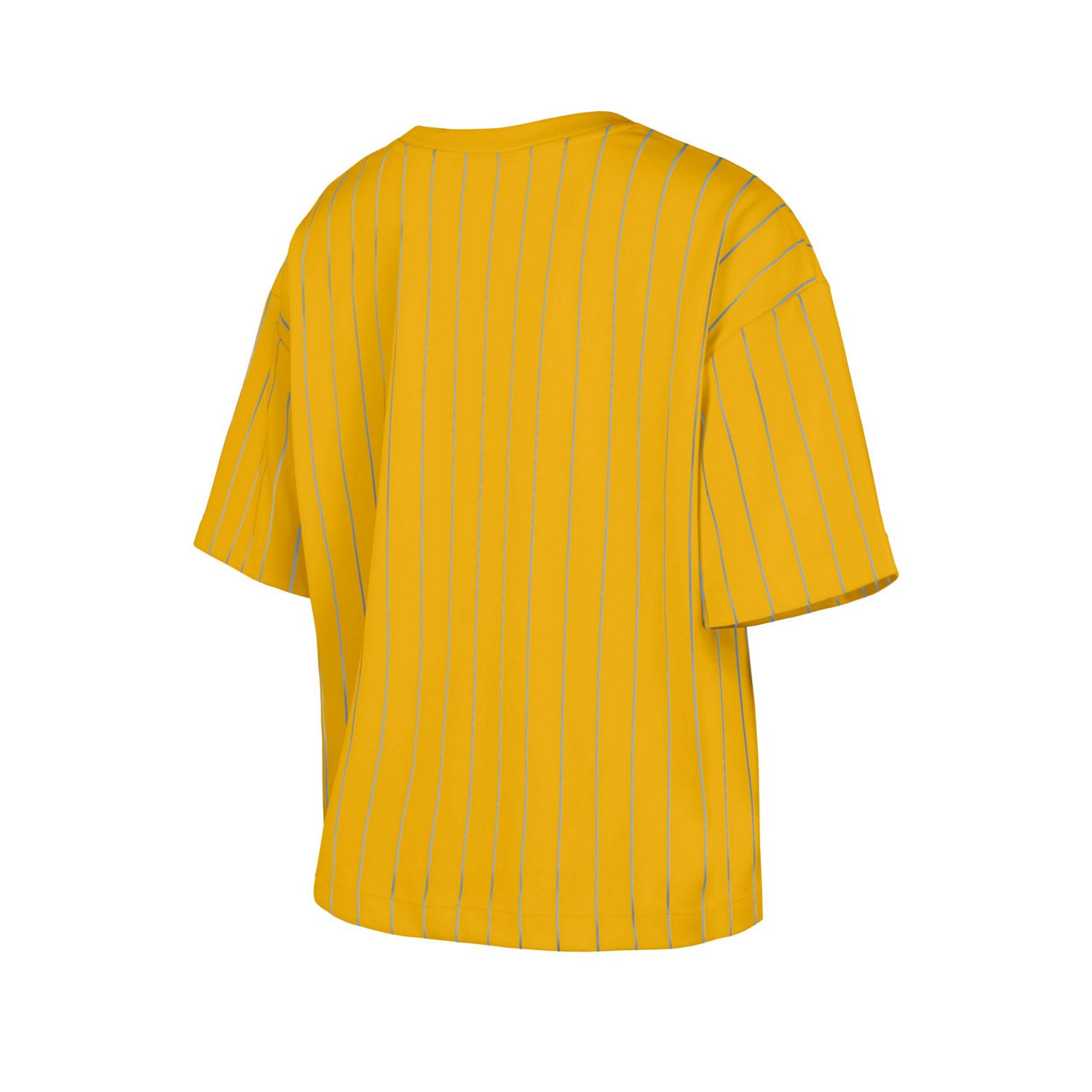 New Era Milwaukee Brewers City Connect Multiplier Pinstripe Cropped T-Shirt - view number 3