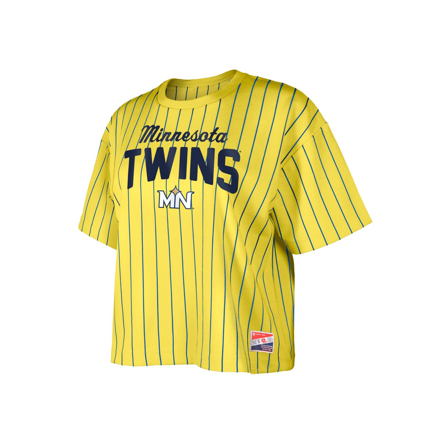 New Era Minnesota Twins City Connect Multiplier Pinstripe Cropped T-Shirt - view number 4