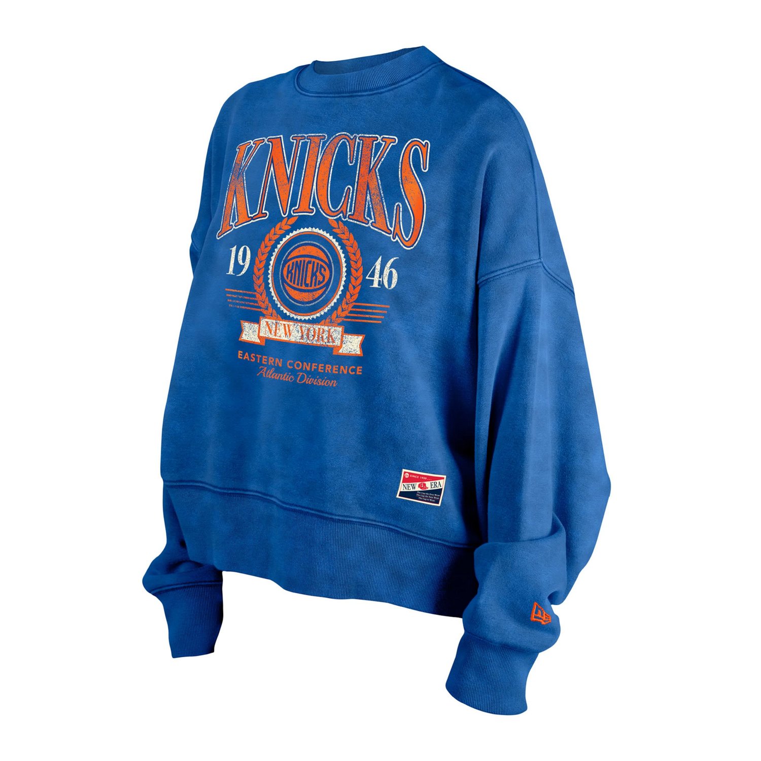 New Era New York Knicks Hardwood Classics Enzyme Wash Oversized Boxy Pullover Sweatshirt - view number 2