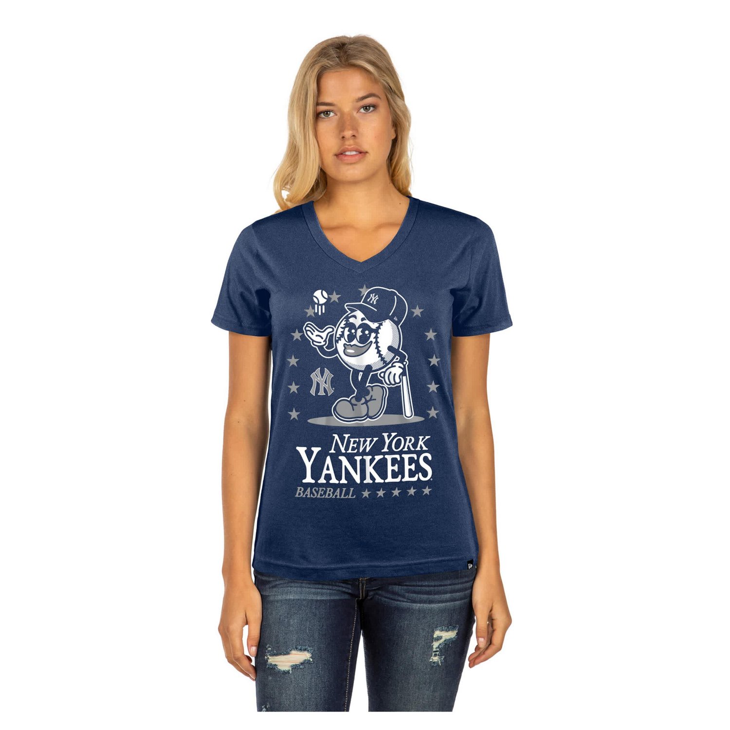 New Era New York Yankees Little Miss 2 V-Neck T-Shirt - view number 4