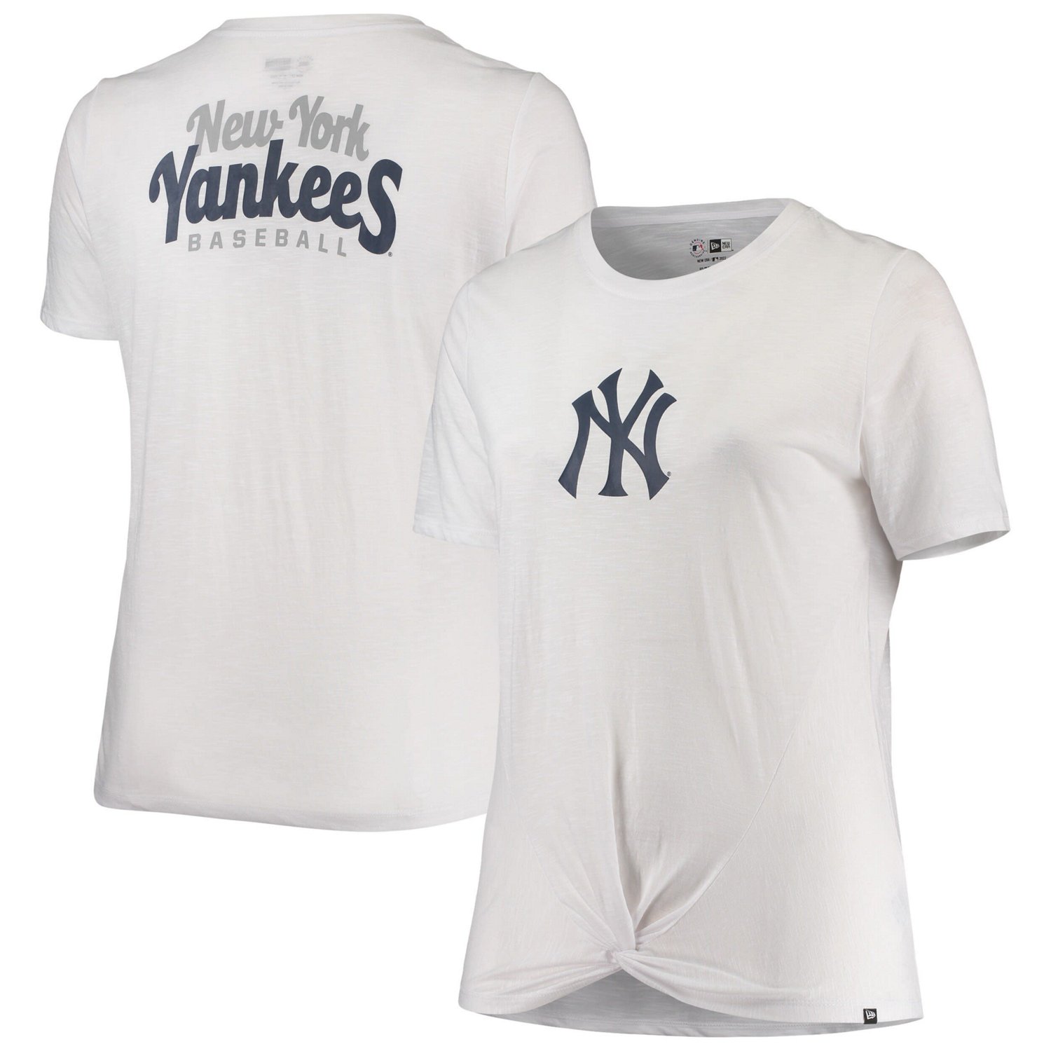 New Era New York Yankees Plus Size 2-Hit Front Knot T-Shirt - view number 1