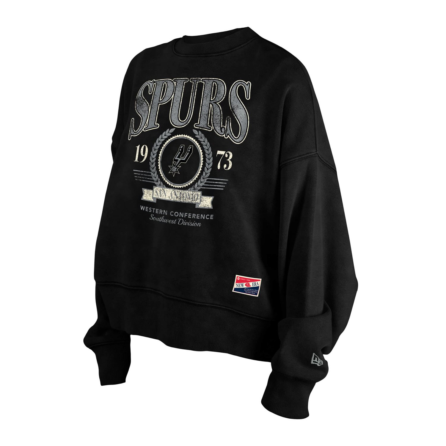 New Era San Antonio Spurs Hardwood Classics Enzyme Wash Oversized Boxy Pullover Sweatshirt                                       - view number 2