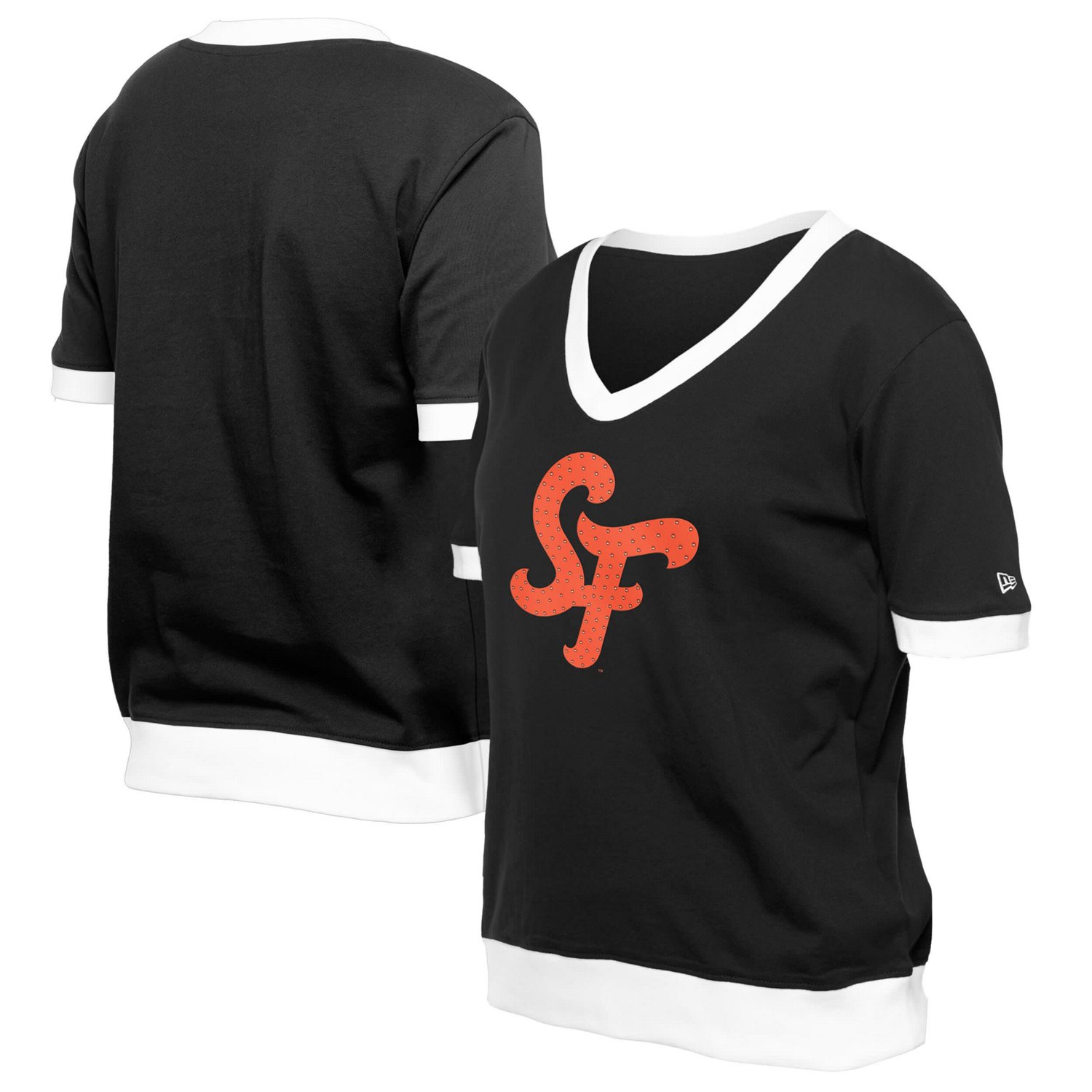 New Era San Francisco Giants 2025 City Connect Rhinestone V-Neck T-Shirt - view number 3