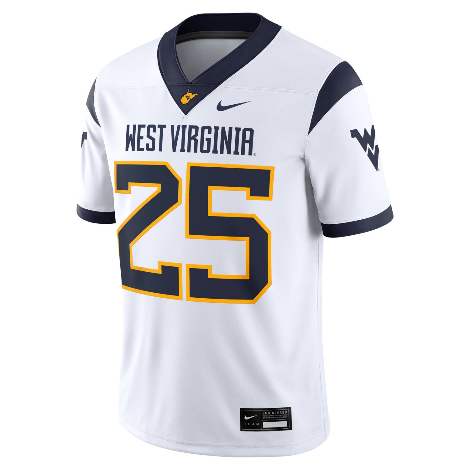 Nike 25 West Virginia Mountaineers Limited Away Game Jersey - view number 2