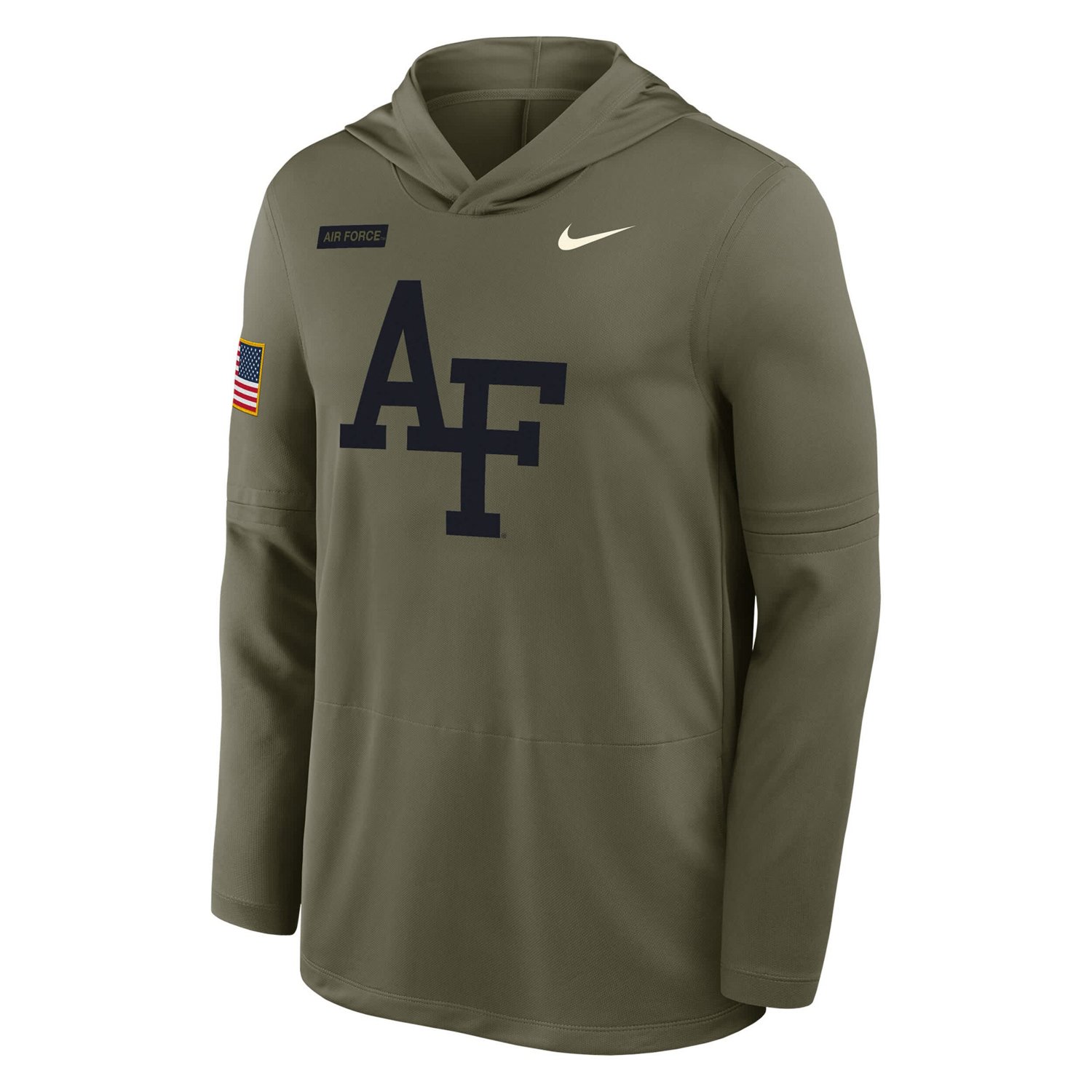 Nike Air Force Falcons 2025 Military Appreciation Dri-FIT Long Sleeve Hooded T-Shirt - view number 2