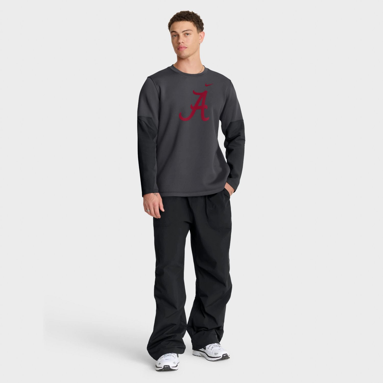 Nike Alabama Crimson Tide 2025 Sideline Coach Therma-FIT Long Sleeve T-Shirt