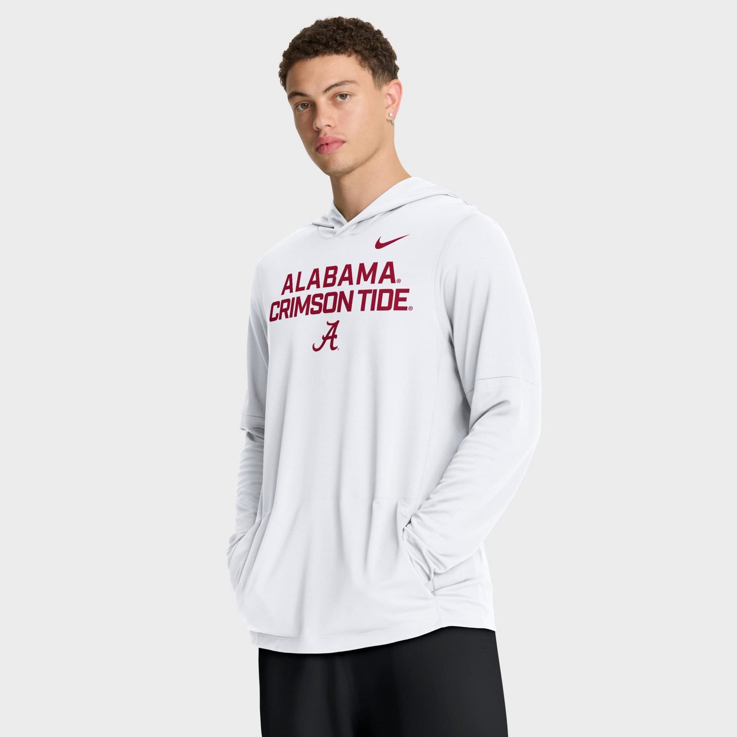 Nike Alabama Crimson Tide 2025 Sideline Dri-FIT Long Sleeve Hoodie T-Shirt