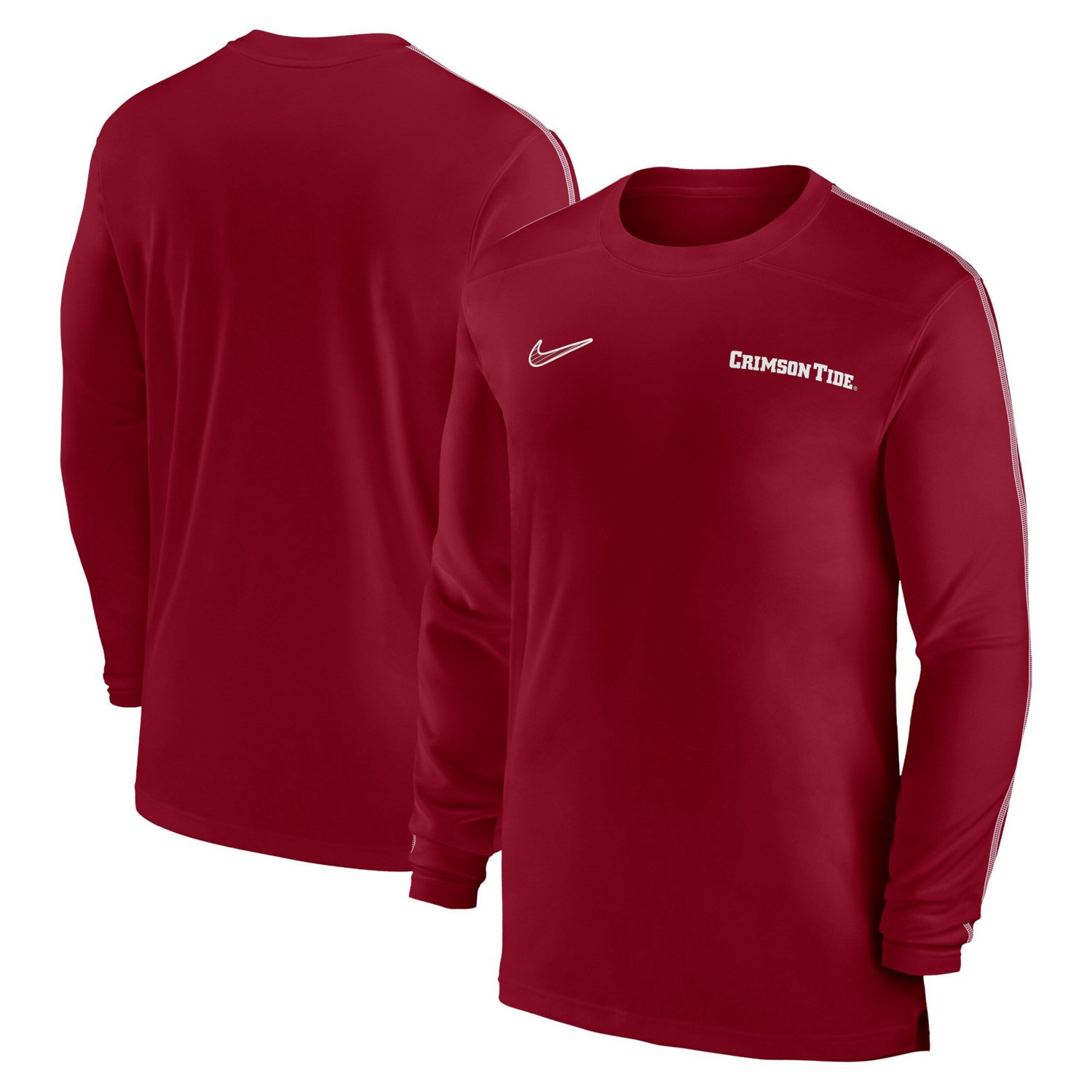 Nike Alabama Tide 2024 Sideline Coach UV Performance Long Sleeve T-Shirt